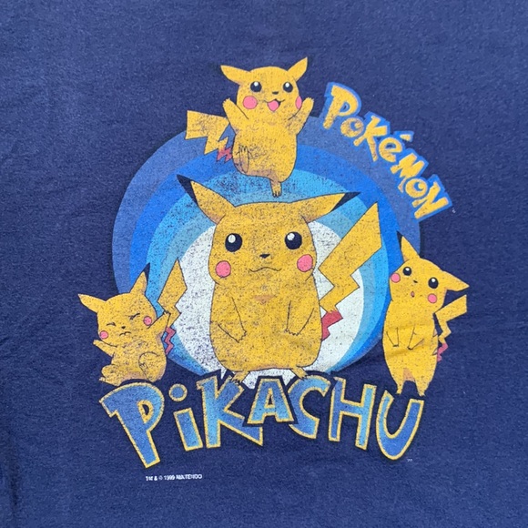 Vintage Pokémon Pikachu Shirt 1999 Nintendo Vintage Top - Picture 3 of 8